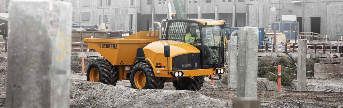 Hydrema dump truck on jobsite