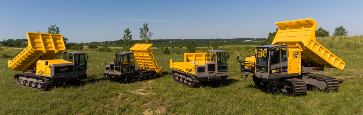 Four Terramac crawler carriers