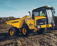 Hydrema dump truck on jobsite