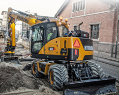 Hydrema wheeled excavator